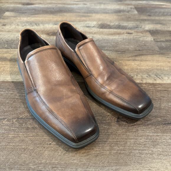 ECCO Minneapolis Loafers Mens Size 47 US 12.5 Brown Leather Slip On Comfort - Picture 1 of 13